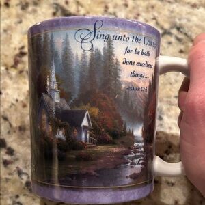 Thomas Kinkade Mug with Scenic Design